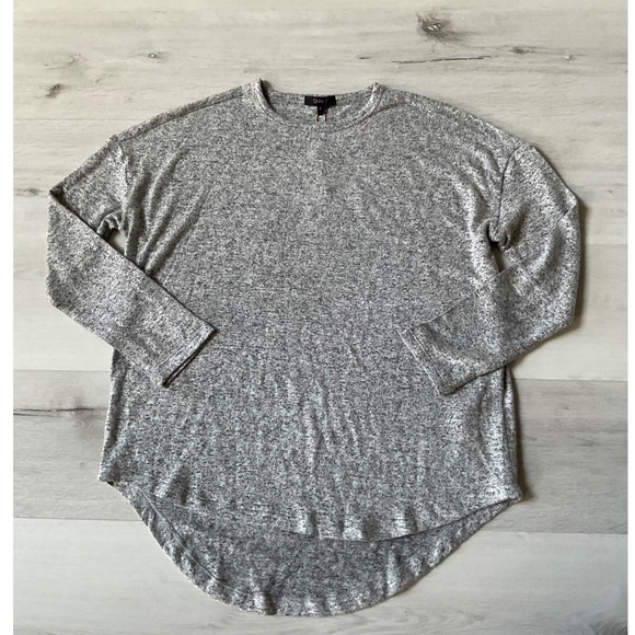 Quince Gray Knit Long Sleeve Tunic Top With Curved Hem Small New With Tags - Picture 5 of 6
